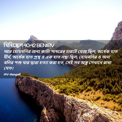 Picture 02 - যিহিষ্কেল 40:42 BENIRV - আর হোমবলির জন্য - Bible Verse Picture