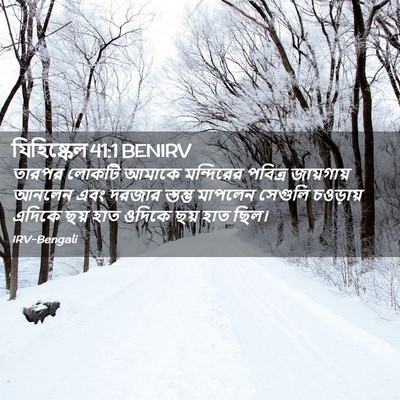 Picture 02 - যিহিষ্কেল 41:1 BENIRV - তারপর লোকটি আমাকে - Bible Verse Picture