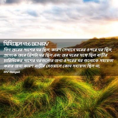 Picture 02 - যিহিষ্কেল 41:6 BENIRV - তিন স্তরের পাশের - Bible Verse Picture