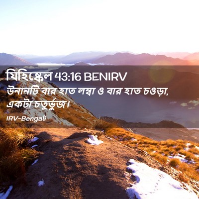 Picture 02 - যিহিষ্কেল 43:16 BENIRV - উনানটি বার হাত - Bible Verse Picture