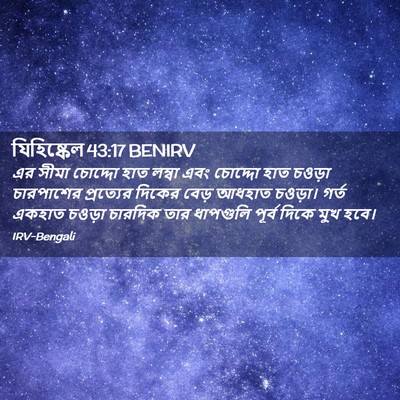 Picture 02 - যিহিষ্কেল 43:17 BENIRV - এর সীমা চোদ্দো হাত - Bible Verse Picture