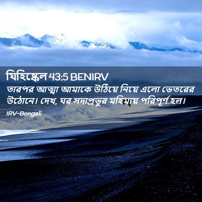 Picture 02 - যিহিষ্কেল 43:5 BENIRV - তারপর আত্মা আমাকে - Bible Verse Picture