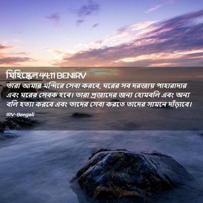 Picture 02 - যিহিষ্কেল 44:11 BENIRV - তারা আমার মন্দিরে - Bible Verse Picture