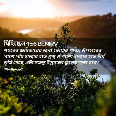 Picture 02 - যিহিষ্কেল 45:6 BENIRV - শহরের অধিকারের - Bible Verse Picture