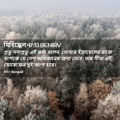 Picture 02 - যিহিষ্কেল 47:13 BENIRV - প্রভু সদাপ্রভু এই - Bible Verse Picture