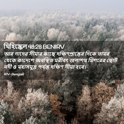 Picture 02 - যিহিষ্কেল 48:28 BENIRV - আর গাদের সীমার - Bible Verse Picture