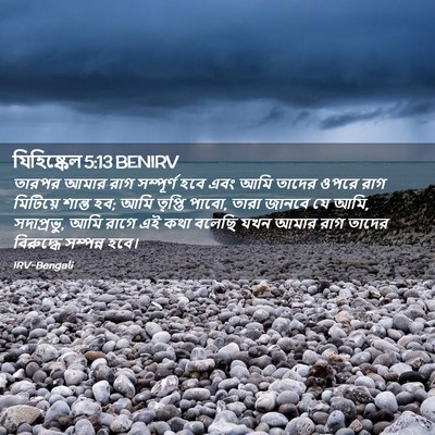 Picture 02 - যিহিষ্কেল 5:13 BENIRV - তারপর আমার রাগ - Bible Verse Picture