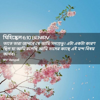 Picture 02 - যিহিষ্কেল 6:10 BENIRV - তাতে তারা জানবে যে - Bible Verse Picture