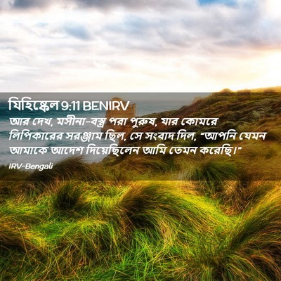 Picture 02 - যিহিষ্কেল 9:11 BENIRV - আর দেখ, - Bible Verse Picture