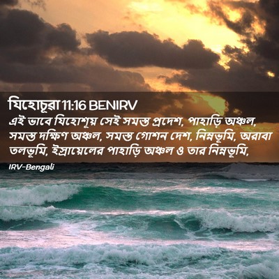 Picture 02 - যিহোচূৱা 11:16 BENIRV - এই ভাবে যিহোশূয় - Bible Verse Picture