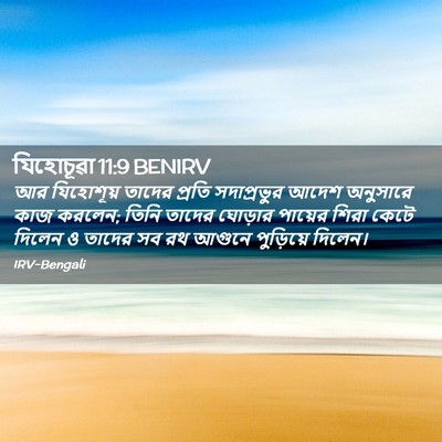 Picture 02 - যিহোচূৱা 11:9 BENIRV - আর যিহোশূয় তাদের - Bible Verse Picture
