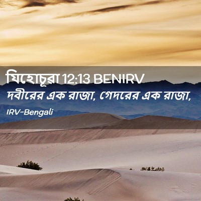 Picture 02 - যিহোচূৱা 12:13 BENIRV - দবীরের এক রাজা, - Bible Verse Picture