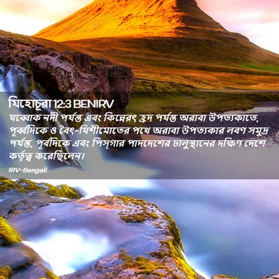 Picture 02 - যিহোচূৱা 12:3 BENIRV - যব্বোক নদী - Bible Verse Picture