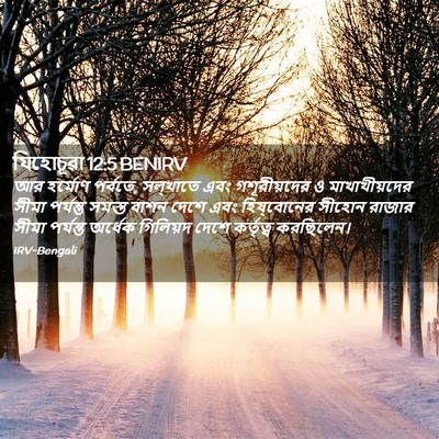 Picture 02 - যিহোচূৱা 12:5 BENIRV - আর হর্মোণ পর্বতে, - Bible Verse Picture