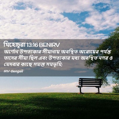 Picture 02 - যিহোচূৱা 13:16 BENIRV - অর্ণোন উপত্যকার - Bible Verse Picture