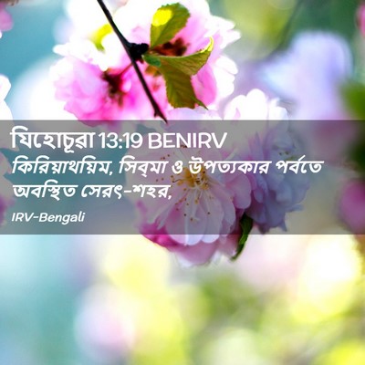 Picture 02 - যিহোচূৱা 13:19 BENIRV - কিরিয়াথয়িম, - Bible Verse Picture
