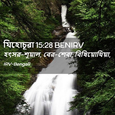 Picture 02 - যিহোচূৱা 15:28 BENIRV - হৎসর-শূয়াল, - Bible Verse Picture