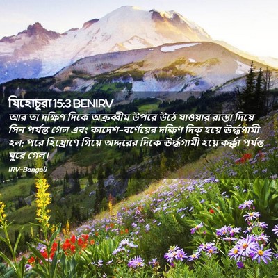 Picture 02 - যিহোচূৱা 15:3 BENIRV - আর তা দক্ষিণ দিকে - Bible Verse Picture