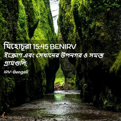 Picture 02 - যিহোচূৱা 15:45 BENIRV - ইক্রোণ এবং - Bible Verse Picture