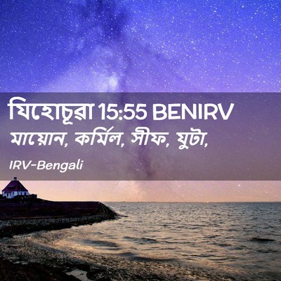 Picture 02 - যিহোচূৱা 15:55 BENIRV - মায়োন, কর্মিল, - Bible Verse Picture