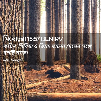 Picture 02 - যিহোচূৱা 15:57 BENIRV - কয়িন, গিবিয়া ও - Bible Verse Picture