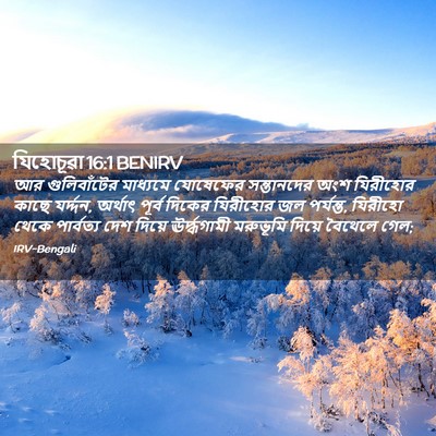 Picture 02 - যিহোচূৱা 16:1 BENIRV - আর গুলিবাঁটের - Bible Verse Picture