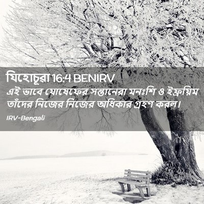 Picture 02 - যিহোচূৱা 16:4 BENIRV - এই ভাবে যোষেফের - Bible Verse Picture