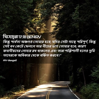 Picture 02 - যিহোচূৱা 17:18 BENIRV - কিন্তু পার্বত্য - Bible Verse Picture