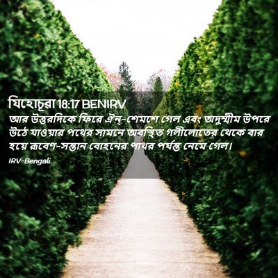 Picture 02 - যিহোচূৱা 18:17 BENIRV - আর উত্তরদিকে ফিরে - Bible Verse Picture