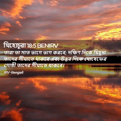Picture 02 - যিহোচূৱা 18:5 BENIRV - তারা তা সাত ভাগে - Bible Verse Picture