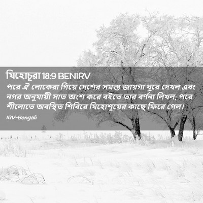 Picture 02 - যিহোচূৱা 18:9 BENIRV - পরে ঐ লোকেরা গিয়ে - Bible Verse Picture