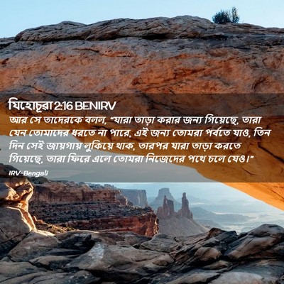 Picture 02 - যিহোচূৱা 2:16 BENIRV - আর সে তাদেরকে বলল, - Bible Verse Picture