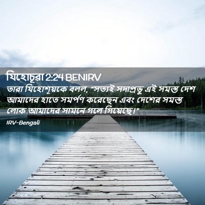Picture 02 - যিহোচূৱা 2:24 BENIRV - তারা যিহোশূয়কে - Bible Verse Picture