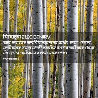 Picture 02 - যিহোচূৱা 21:20 BENIRV - আর কহাতের অবশিষ্ট - Bible Verse Picture