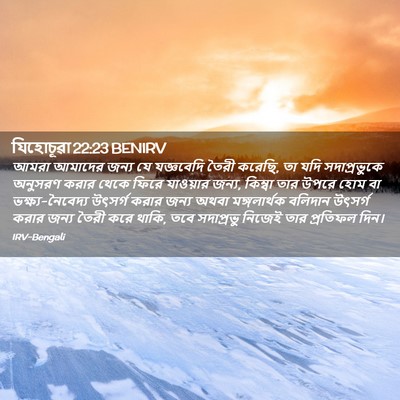Picture 02 - যিহোচূৱা 22:23 BENIRV - আমরা আমাদের জন্য - Bible Verse Picture