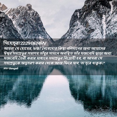 Picture 02 - যিহোচূৱা 22:29 BENIRV - আমরা যে হোমের, - Bible Verse Picture