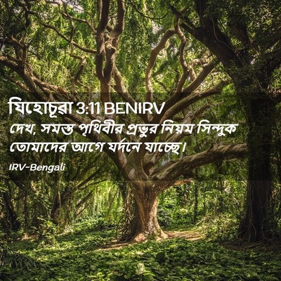 Picture 02 - যিহোচূৱা 3:11 BENIRV - দেখ, সমস্ত পৃথিবীর - Bible Verse Picture
