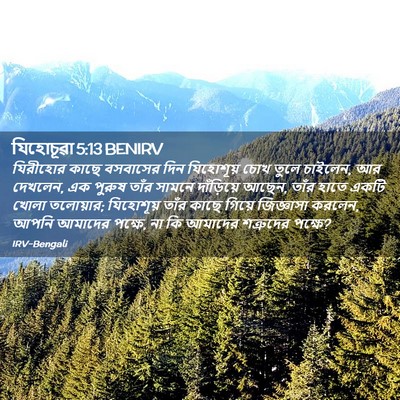 Picture 02 - যিহোচূৱা 5:13 BENIRV - যিরীহোর কাছে - Bible Verse Picture