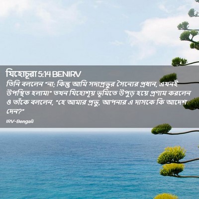 Picture 02 - যিহোচূৱা 5:14 BENIRV - তিনি বললেন “না; - Bible Verse Picture
