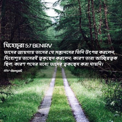 Picture 02 - যিহোচূৱা 5:7 BENIRV - তাদের জায়গায় - Bible Verse Picture