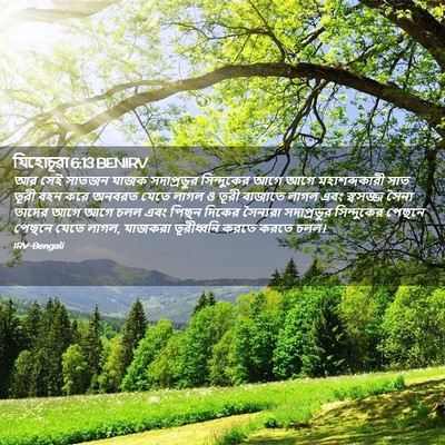 Picture 02 - যিহোচূৱা 6:13 BENIRV - আর সেই সাতজন যাজক - Bible Verse Picture