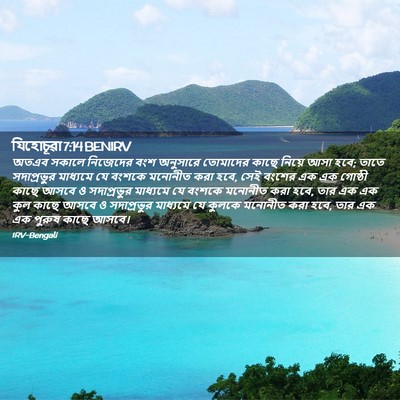 Picture 02 - যিহোচূৱা 7:14 BENIRV - অতএব সকালে - Bible Verse Picture
