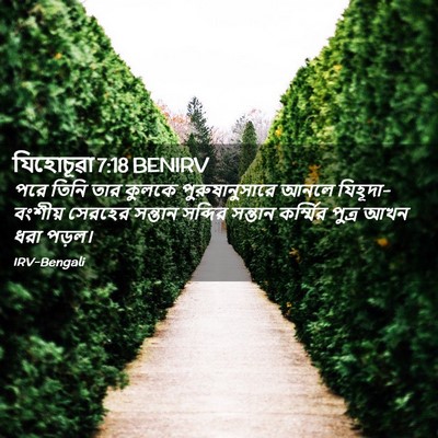 Picture 02 - যিহোচূৱা 7:18 BENIRV - পরে তিনি তার কুলকে - Bible Verse Picture