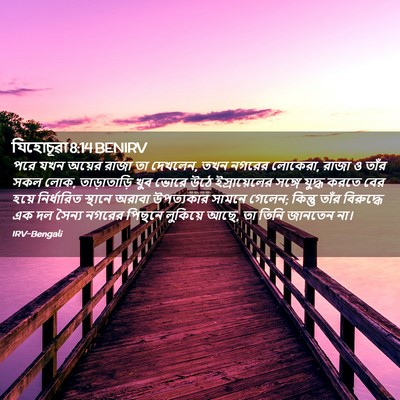 Picture 02 - যিহোচূৱা 8:14 BENIRV - পরে যখন অয়ের রাজা - Bible Verse Picture