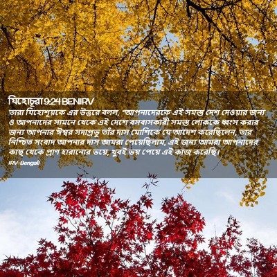 Picture 02 - যিহোচূৱা 9:24 BENIRV - তারা যিহোশূয়কে - Bible Verse Picture