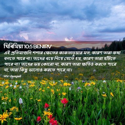 Picture 02 - যিৰিমিয়া 10:5 BENIRV - এই প্রতিমাগুলি - Bible Verse Picture