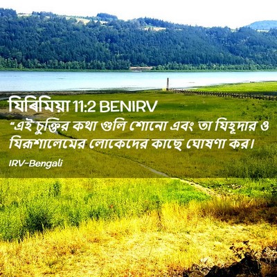 Picture 02 - যিৰিমিয়া 11:2 BENIRV - “এই চুক্তির কথা - Bible Verse Picture