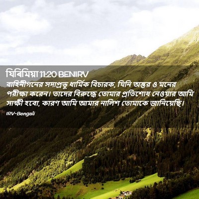 Picture 02 - যিৰিমিয়া 11:20 BENIRV - বাহিনীগনের - Bible Verse Picture