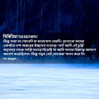Picture 02 - যিৰিমিয়া 11:8 BENIRV - কিন্তু তারা তা - Bible Verse Picture