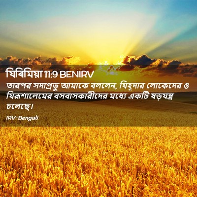 Picture 02 - যিৰিমিয়া 11:9 BENIRV - তারপর সদাপ্রভু - Bible Verse Picture